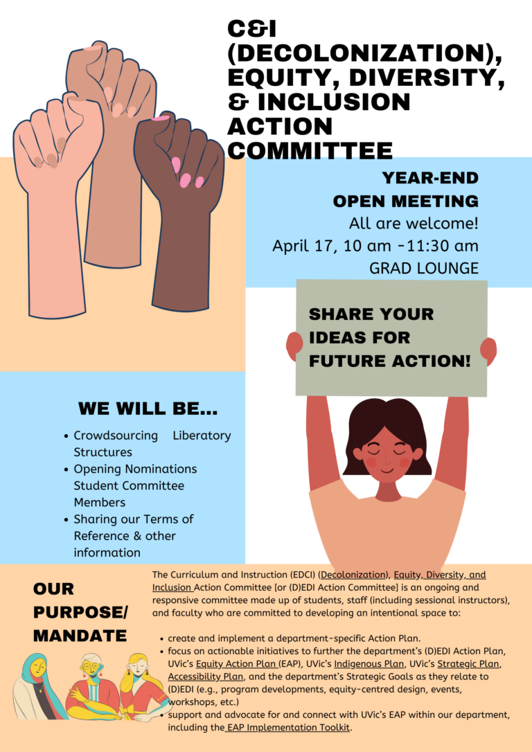C&I (Decolonization), Equity, Diversity, & Inclusion Action Committee: Year-end Open Meeting